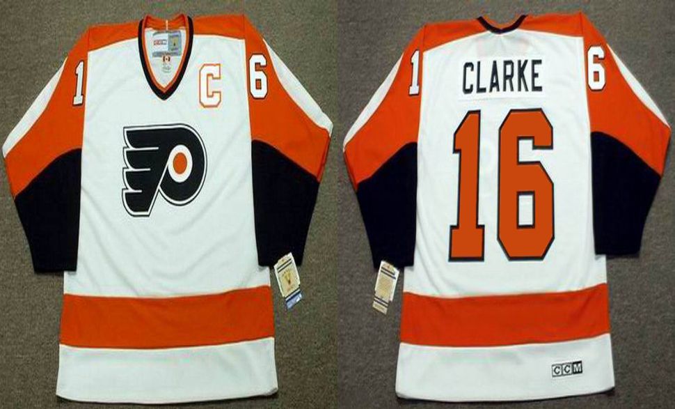 2019 Men Philadelphia Flyers #16 Clarke White CCM NHL jerseys